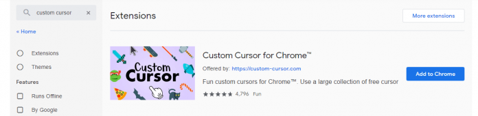 how to change your cursor on chrome