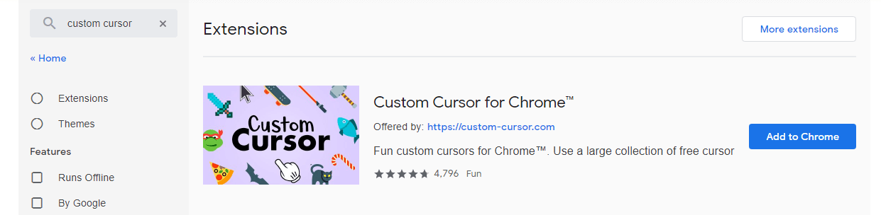 Change Your Default Cursor Of Chrome To Something Different