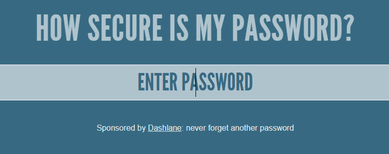 How Secure Is My Password? - Website