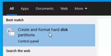 Disk Management Option