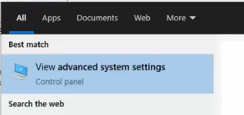 advanced system settings