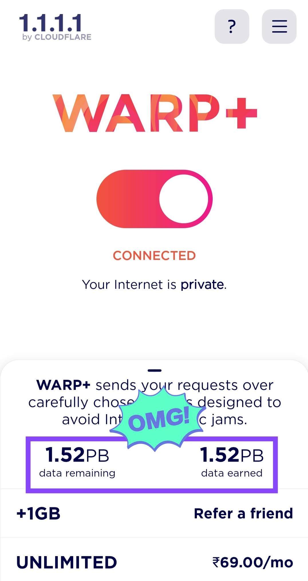 WARP (1.1.1.1) Unlimited Data Script [Key Generation]