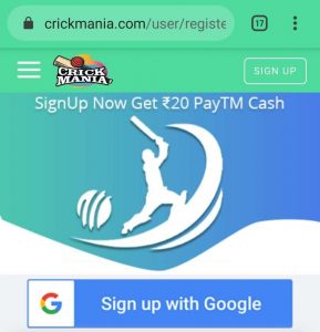 Crickmania app referral code