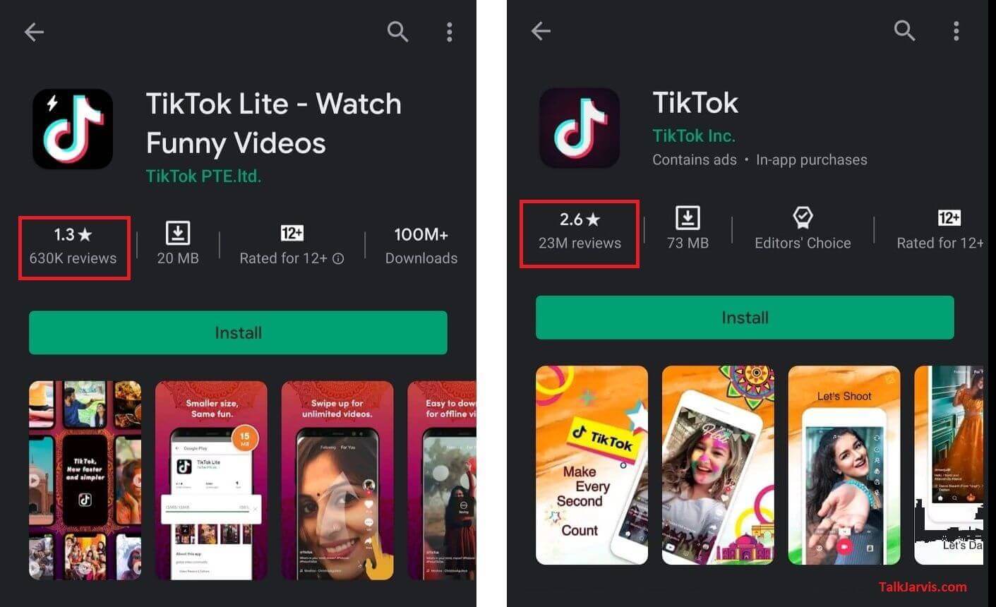 why tiktok rating going down